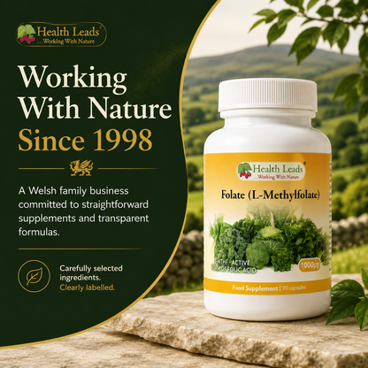 Folate (L-Methylfolate) 1000μg x 90 capsules