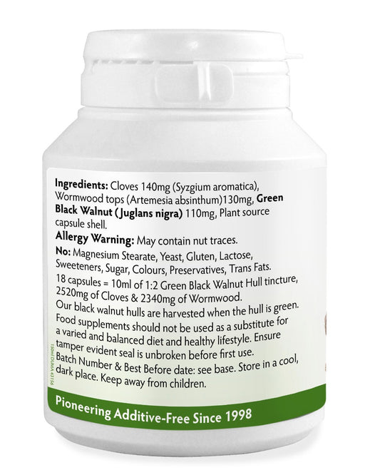 Cloves, Wormwood & Green Black Walnut Hull 600mg
