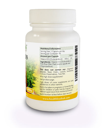 Vitamin D3 (Cholecalciferol) x 90 capsules