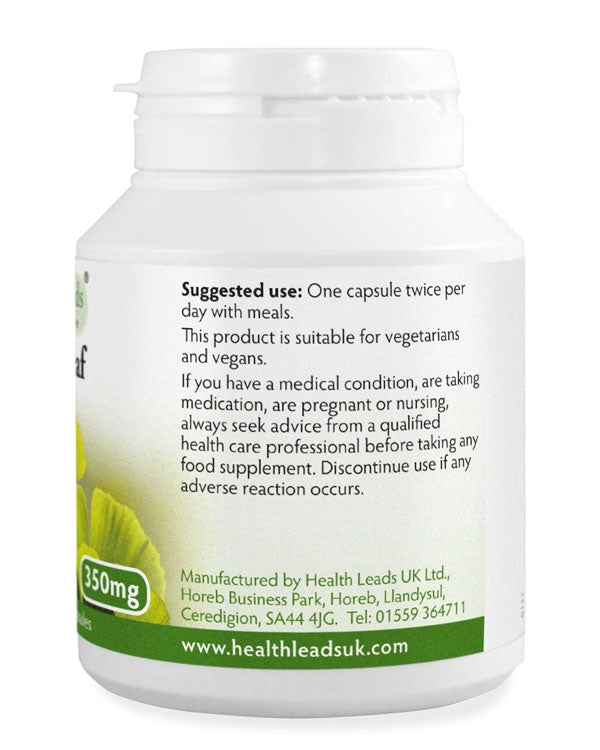 Ginkgo Biloba Leaf 350mg x 90 capsules