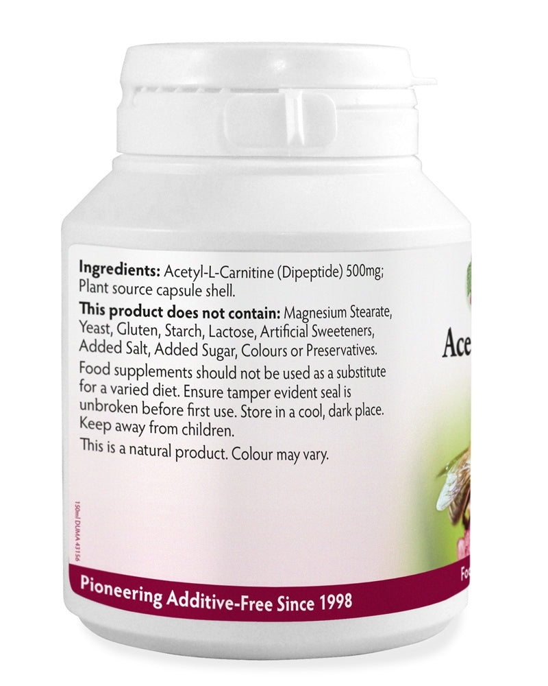 Acetyl-L-Carnitine, ALCAR, high quality amino acid, magnesium stearate free  supplements, vegan, vegetarian – Health Leads UK