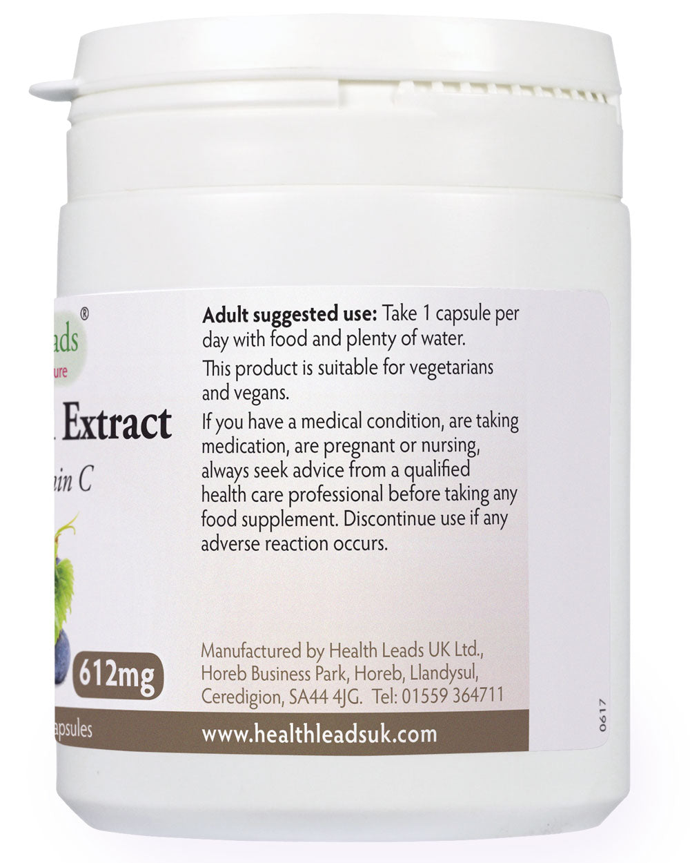 High Strength OPC Grape Seed Extract 480mg & Vitamin C 156mg x 120 capsules