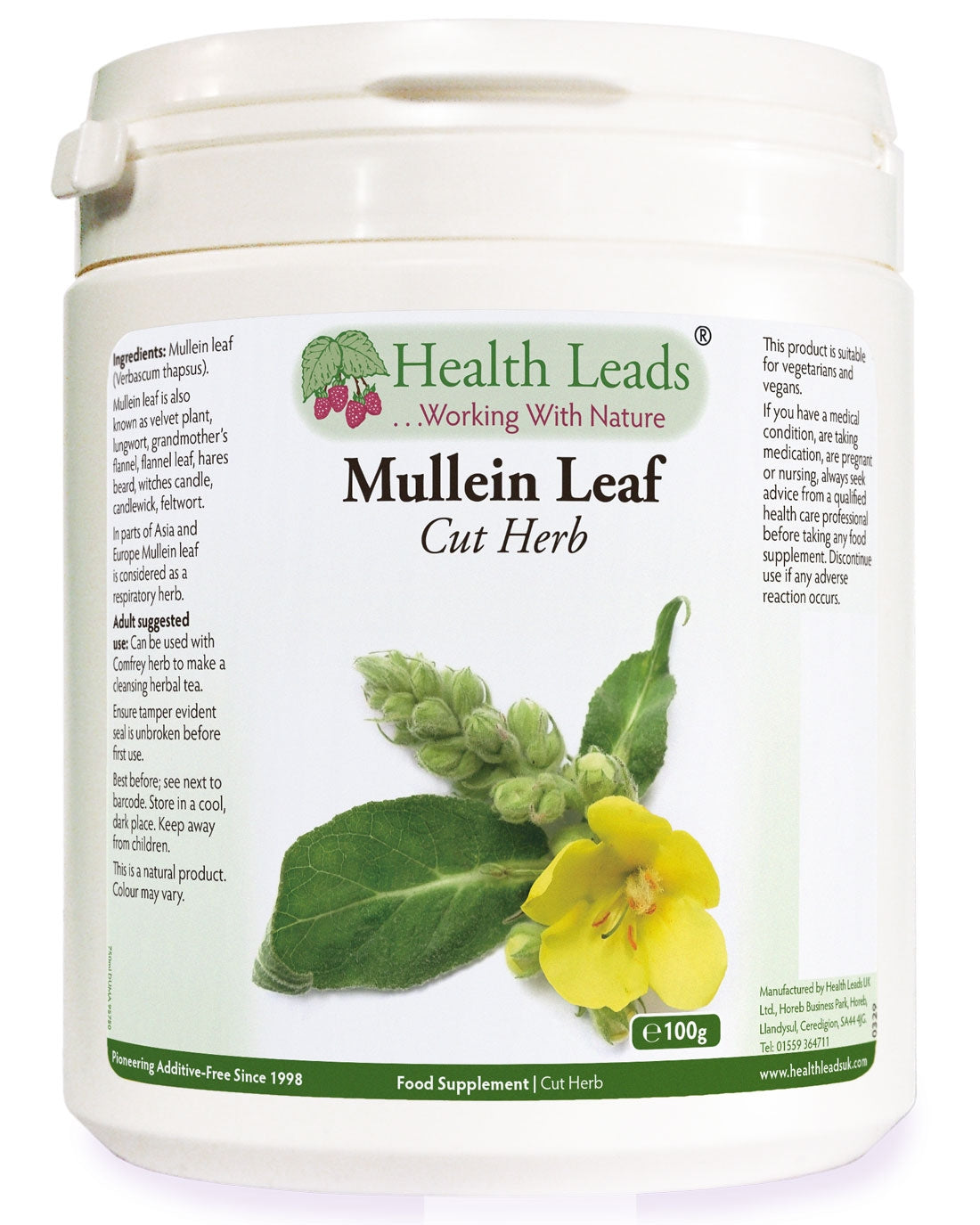 Health Leads UK Mullein Leaf Cut 100g