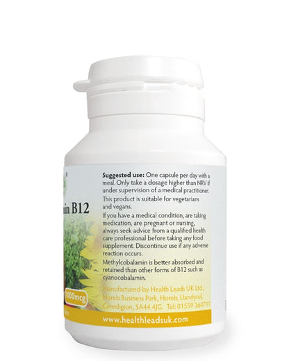 Folic Acid (Vitamin B9) 500mcg + Vitamin B12 500mcg x 90 capsules