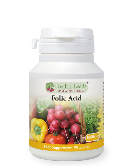 Folic Acid (Vitamin B9) 1000mcg x 90 capsules