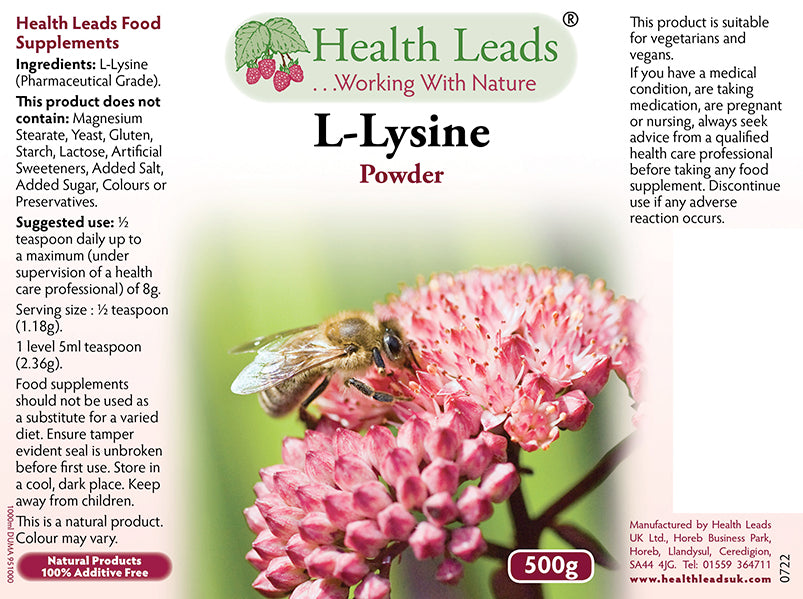 L-Lysine Pharmaceutical Grade Powder 500g
