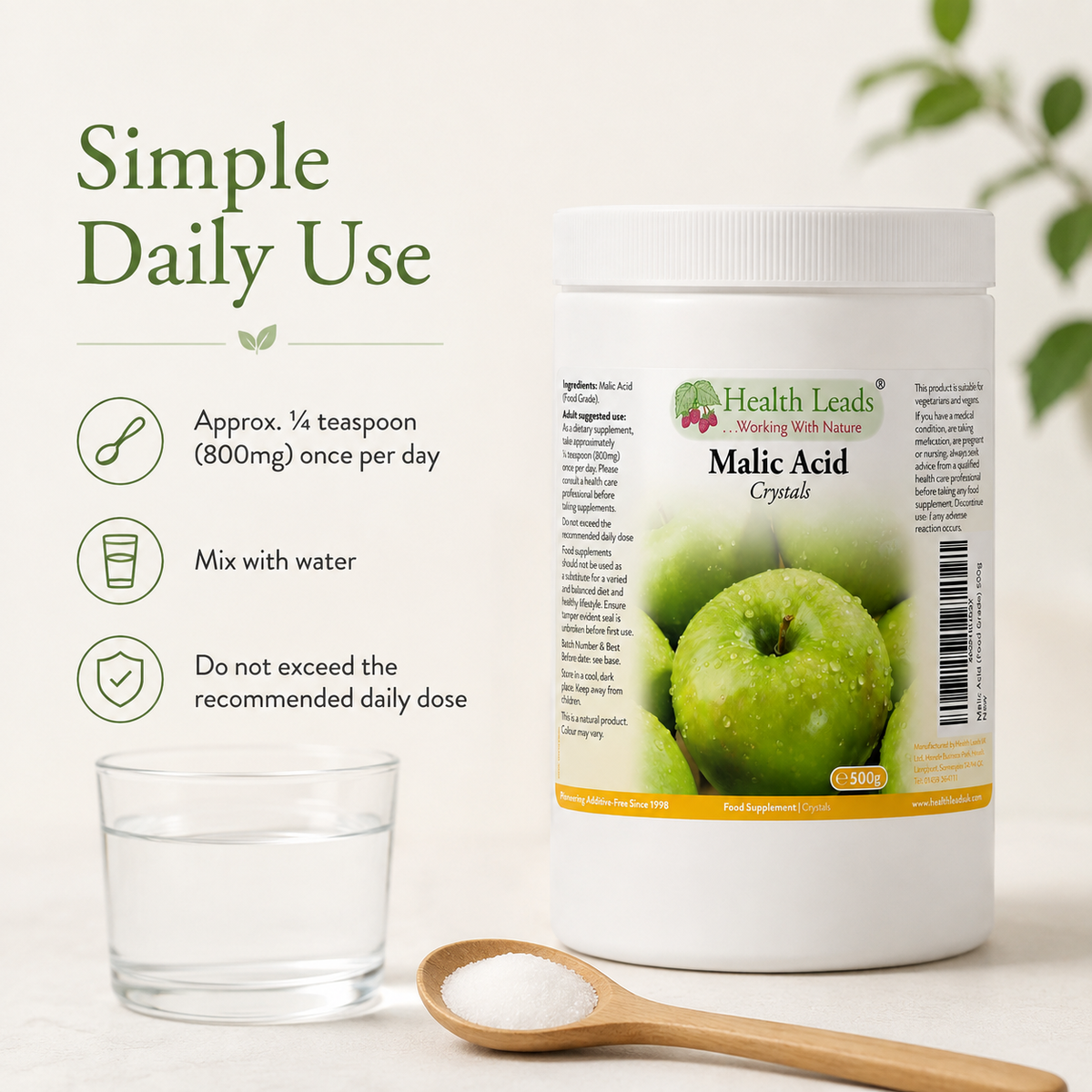 Malic Acid (Food Grade) Powder 500g