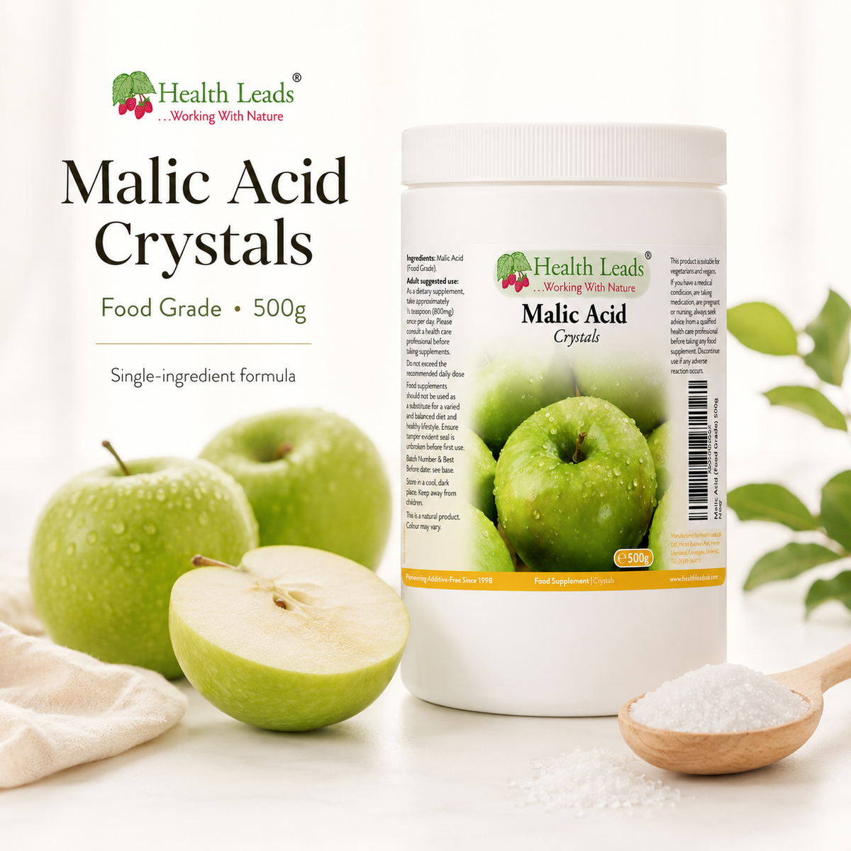 Malic Acid (Food Grade) Powder 500g