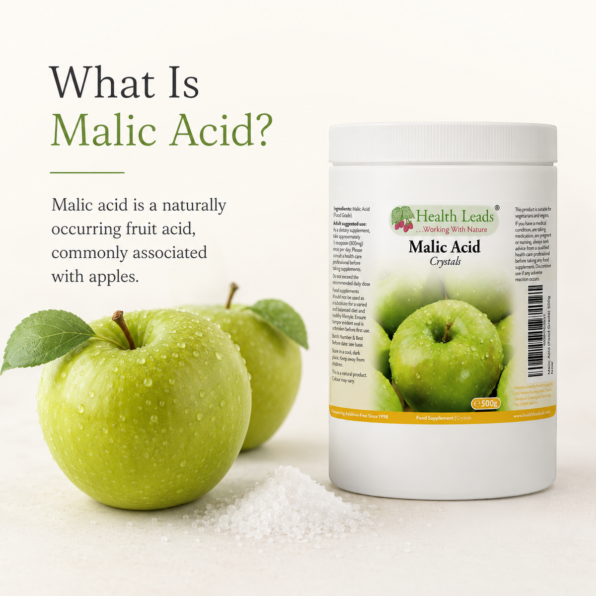 Malic Acid (Food Grade) Powder 500g