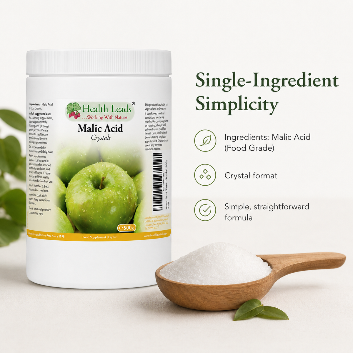Malic Acid (Food Grade) Powder 500g