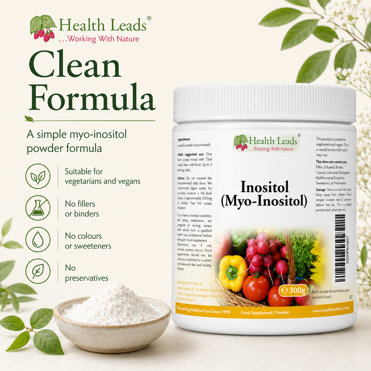 Inositol (Myo-Inositol) Powder 300g