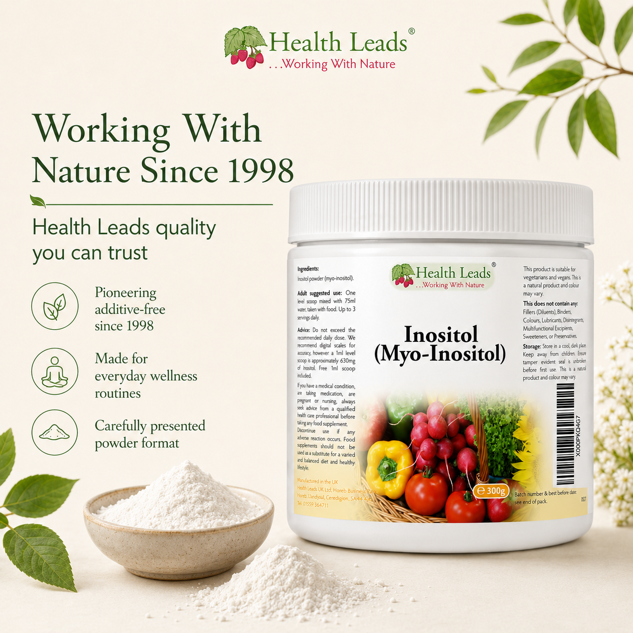 Inositol (Myo-Inositol) Powder 300g