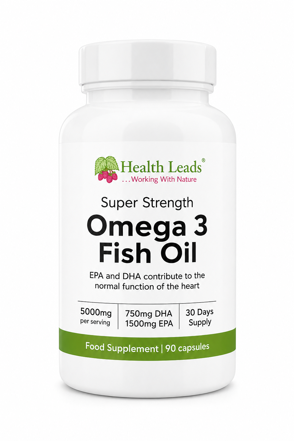 Omega 3 Fish Oil 3000mg | 1500mg EPA & 750mg DHA | 90 Softgels