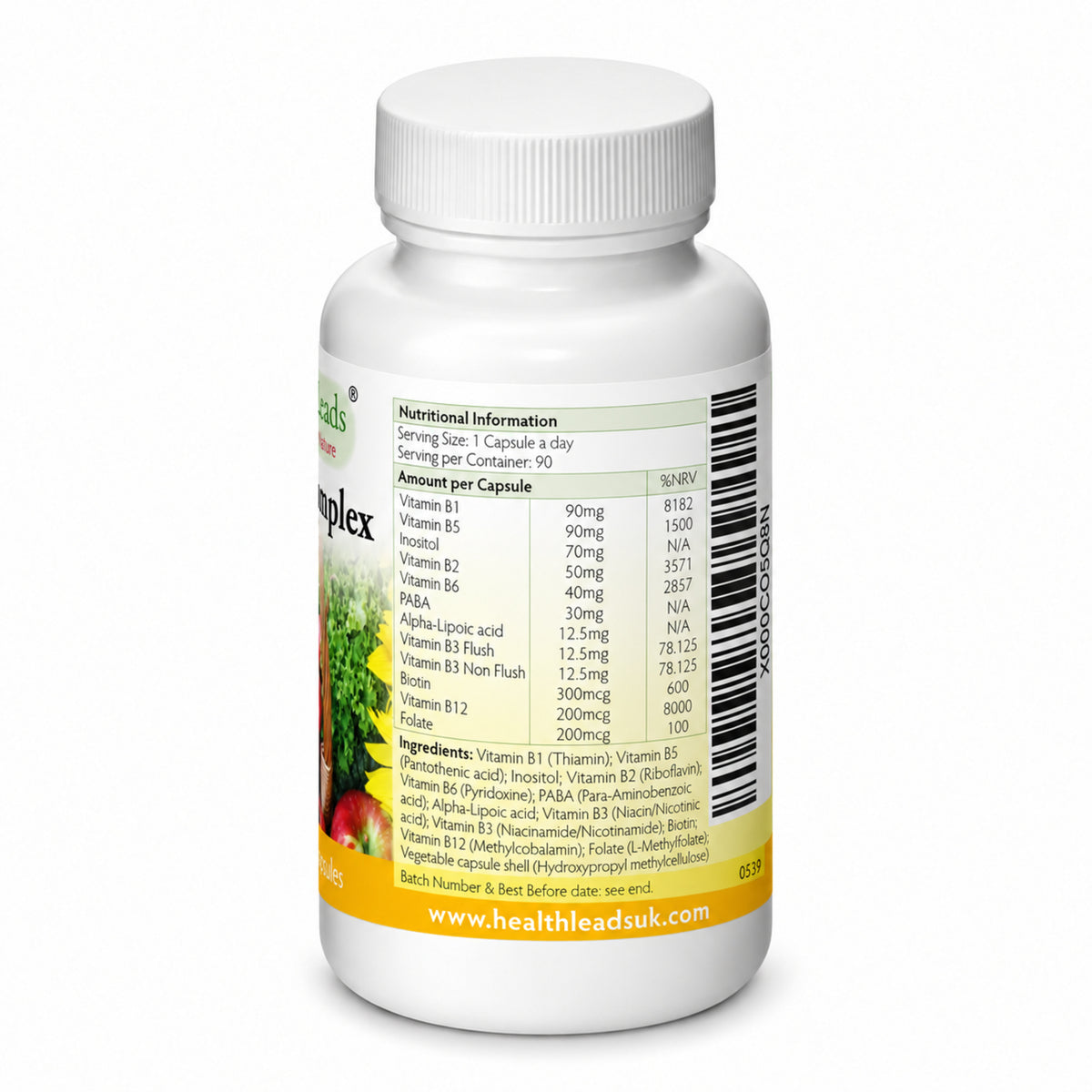 Vitamin B Complex 408mg x 90 capsules