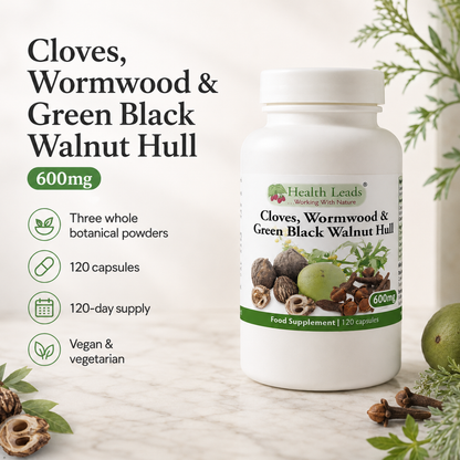 Cloves, Wormwood & Green Black Walnut Hull 600mg