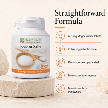 Epsom Salts 600mg x 80 capsules