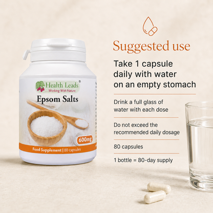 Epsom Salts 600mg x 80 capsules