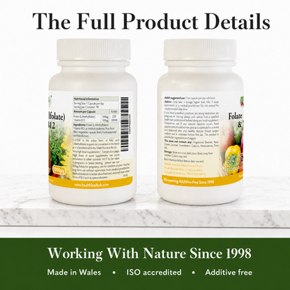 Folate 500mcg & Vitamin B12 500mcg x 90 capsules