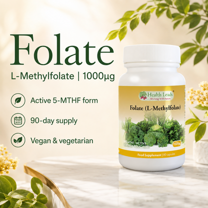 Folate (L-Methylfolate) 1000µg x 90 capsules