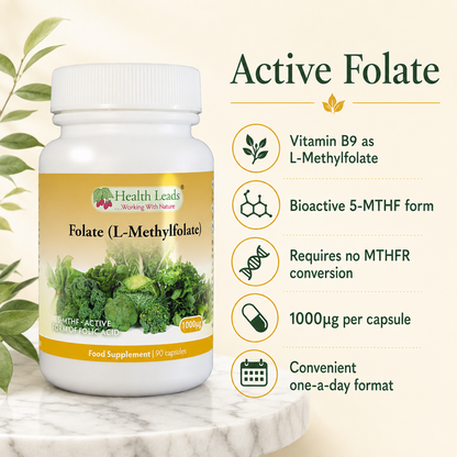 Folate (L-Methylfolate) 1000µg x 90 capsules