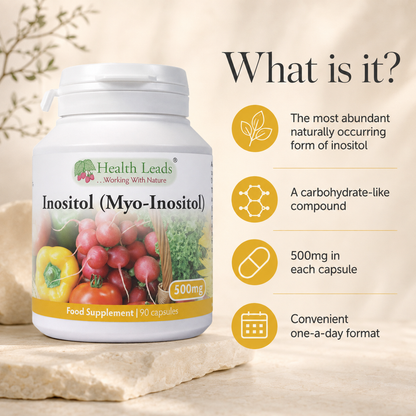 Inositol (Myo-Inositol) 500mg x 90 capsules
