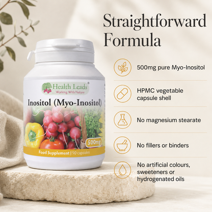 Inositol (Myo-Inositol) 500mg x 90 capsules