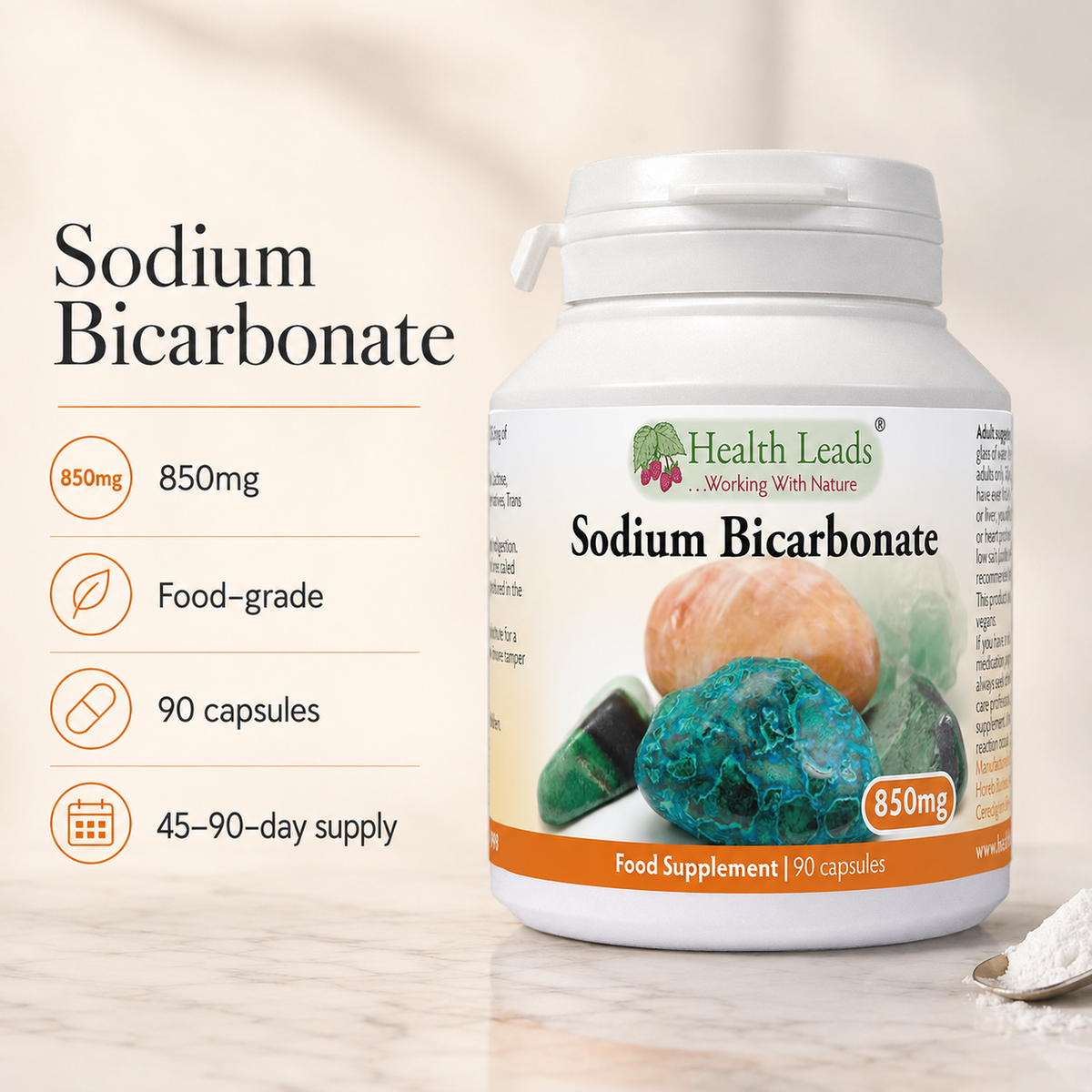 Sodium Bicarbonate 850mg x 90 capsules