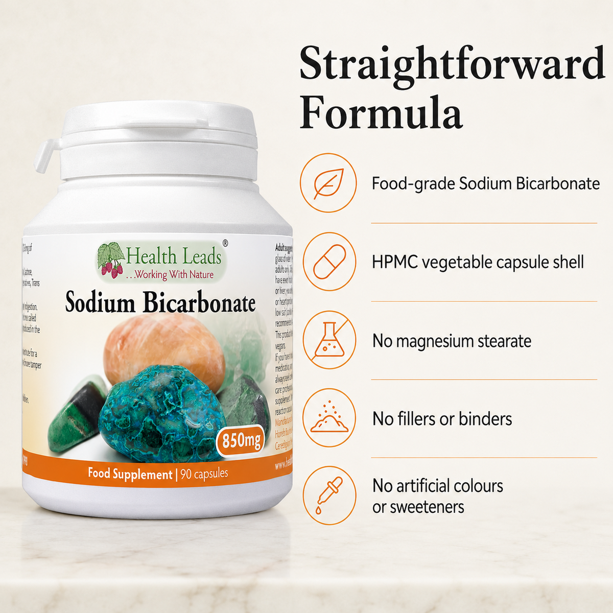 Sodium Bicarbonate 850mg x 90 capsules