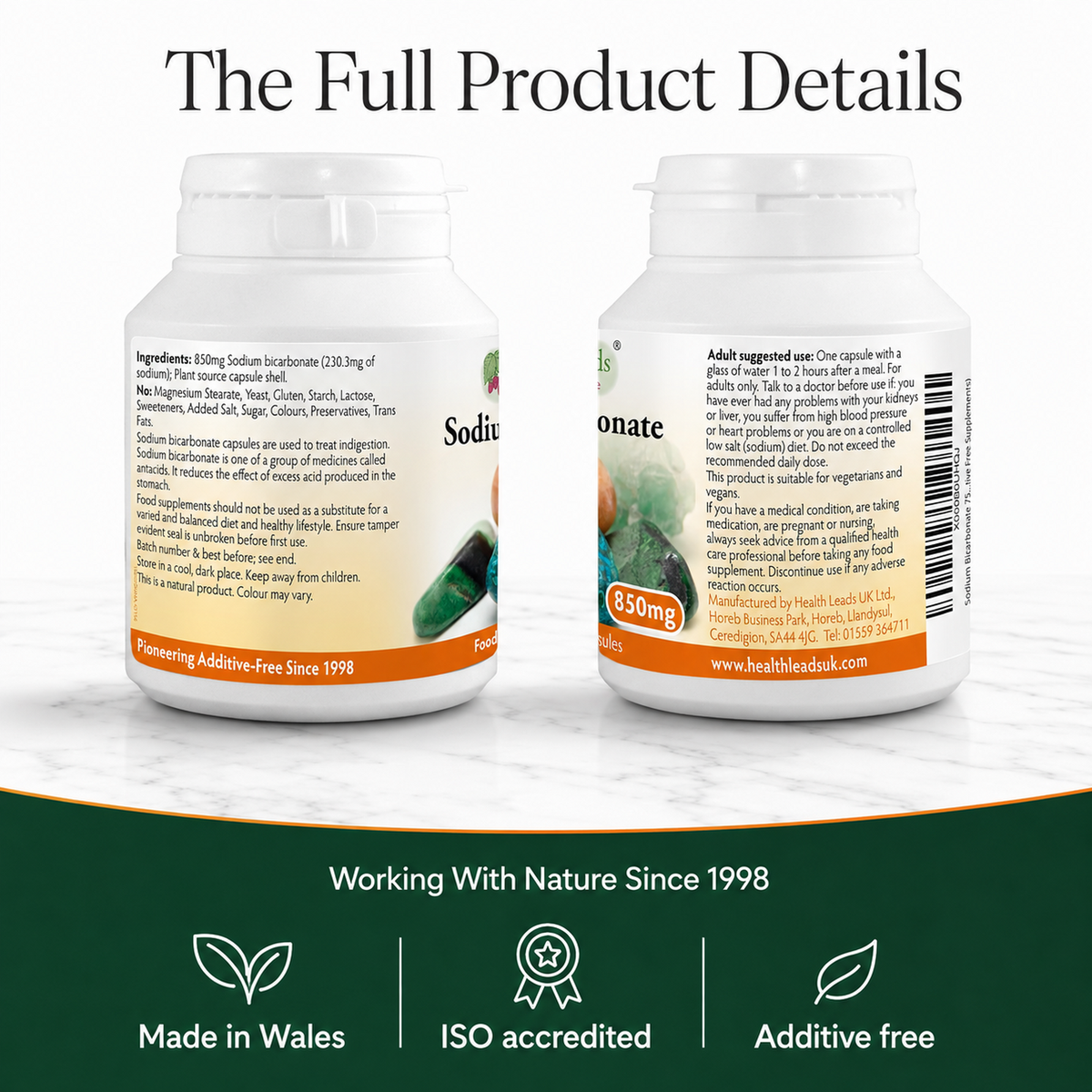Sodium Bicarbonate 850mg x 90 capsules