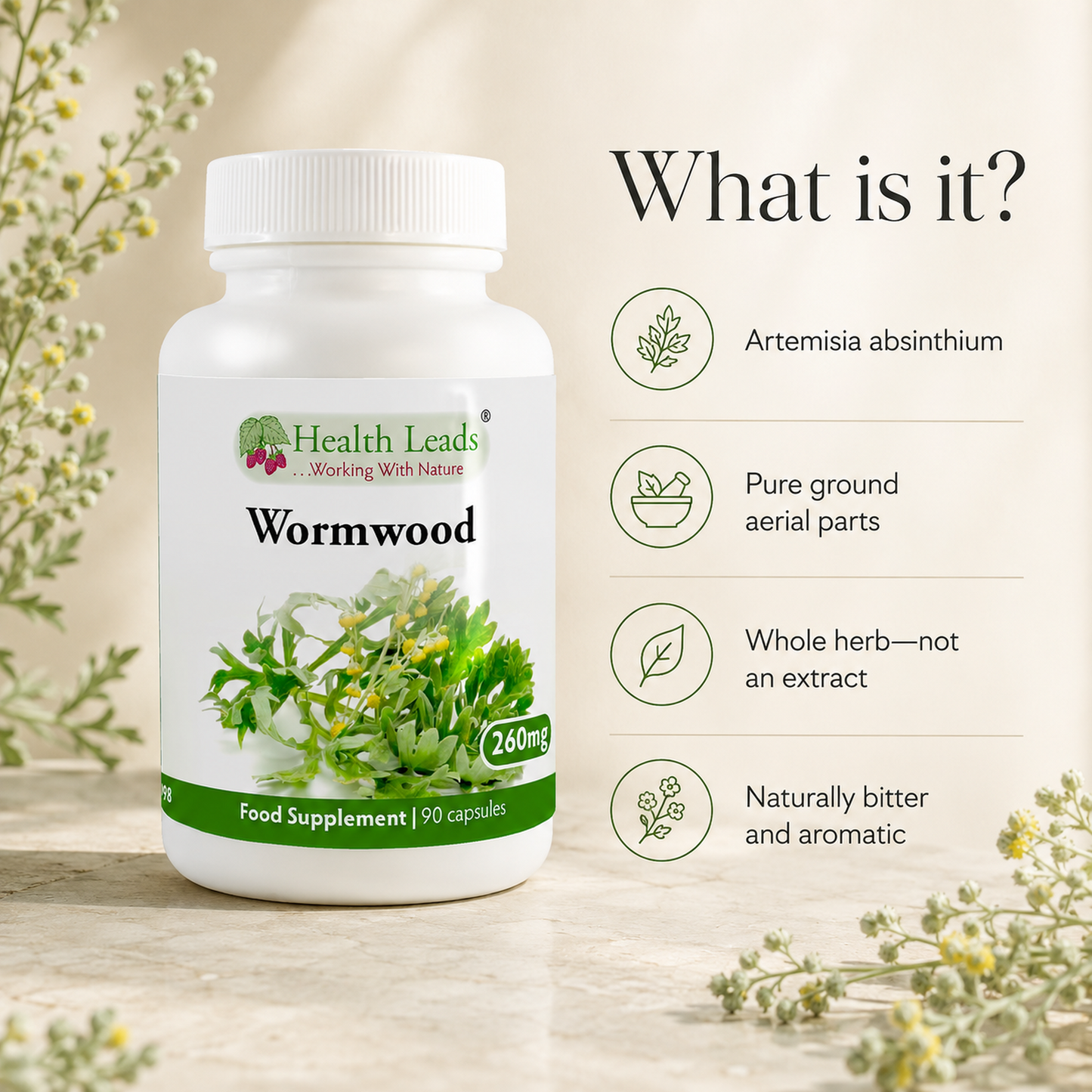 Wormwood 260mg x 90 capsules