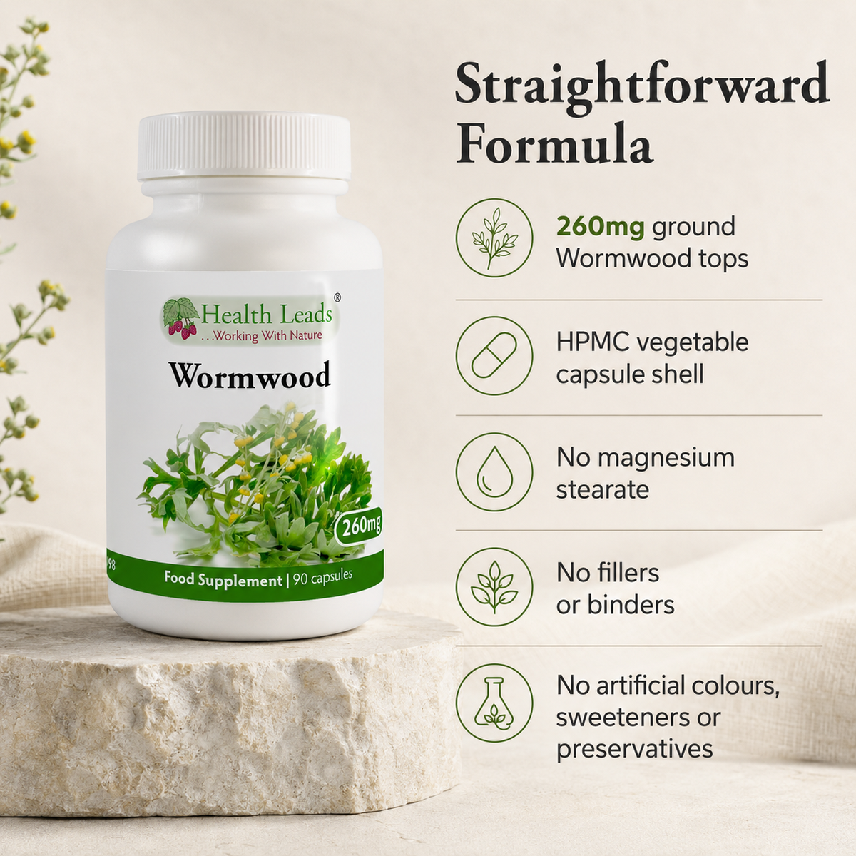 Wormwood 260mg x 90 capsules