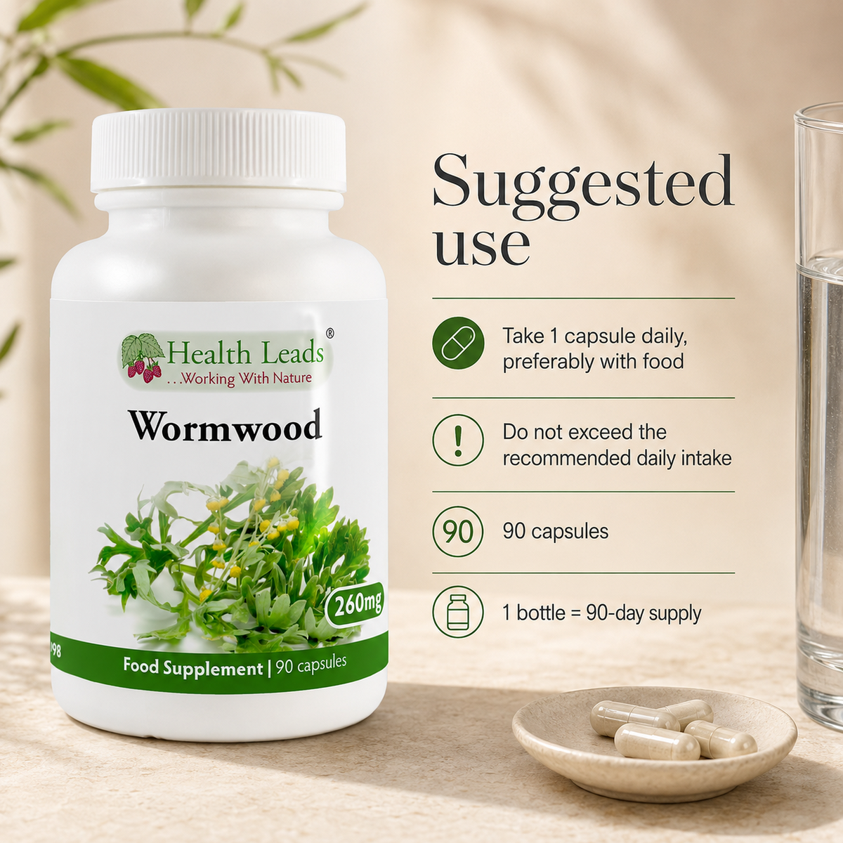 Wormwood 260mg x 90 capsules